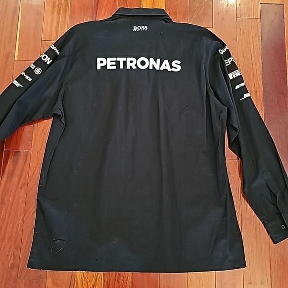 Mens Longsleeve Dress Shirt Team Petronas AMG Race Car F1 Formula One Mercedes - Picture 6 of 9